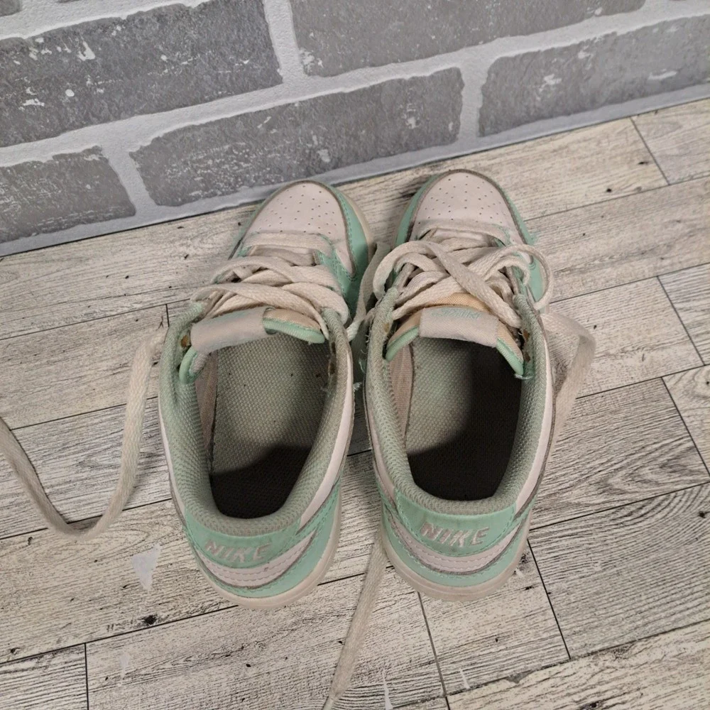 Nike Shoes Dunk Low Mint Foam Teal‎ White Sneakers Size 1Y